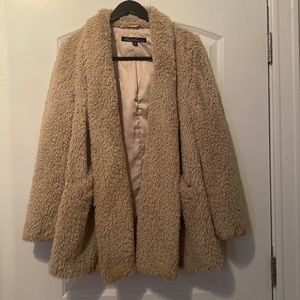 KENNETH COLE | Tan Teddy Jacket with Satin Lining